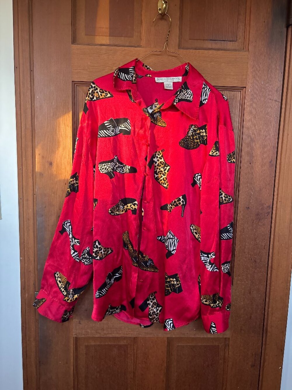 Jessica Holbrook Silk Leopard Shoe Button Down